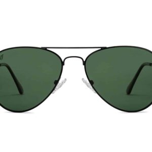 Black Full Rim Aviator Sunglasses