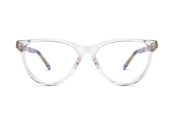Purple Transparent Full Rim Cat Eye Eyeglasses