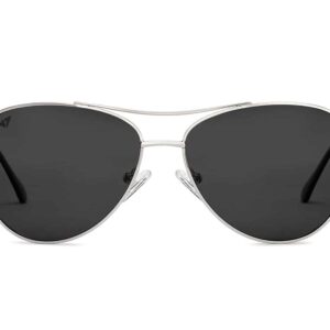 Silver Full Rim Aviator Sunglasses