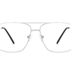 Silver Full Rim Square Sunglasses