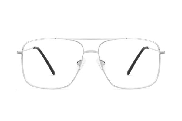 Silver Full Rim Square Sunglasses